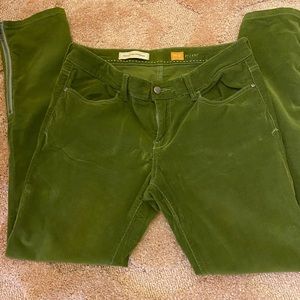 Anthropologie Pilcro and Letterpress Green Corduroy Pants